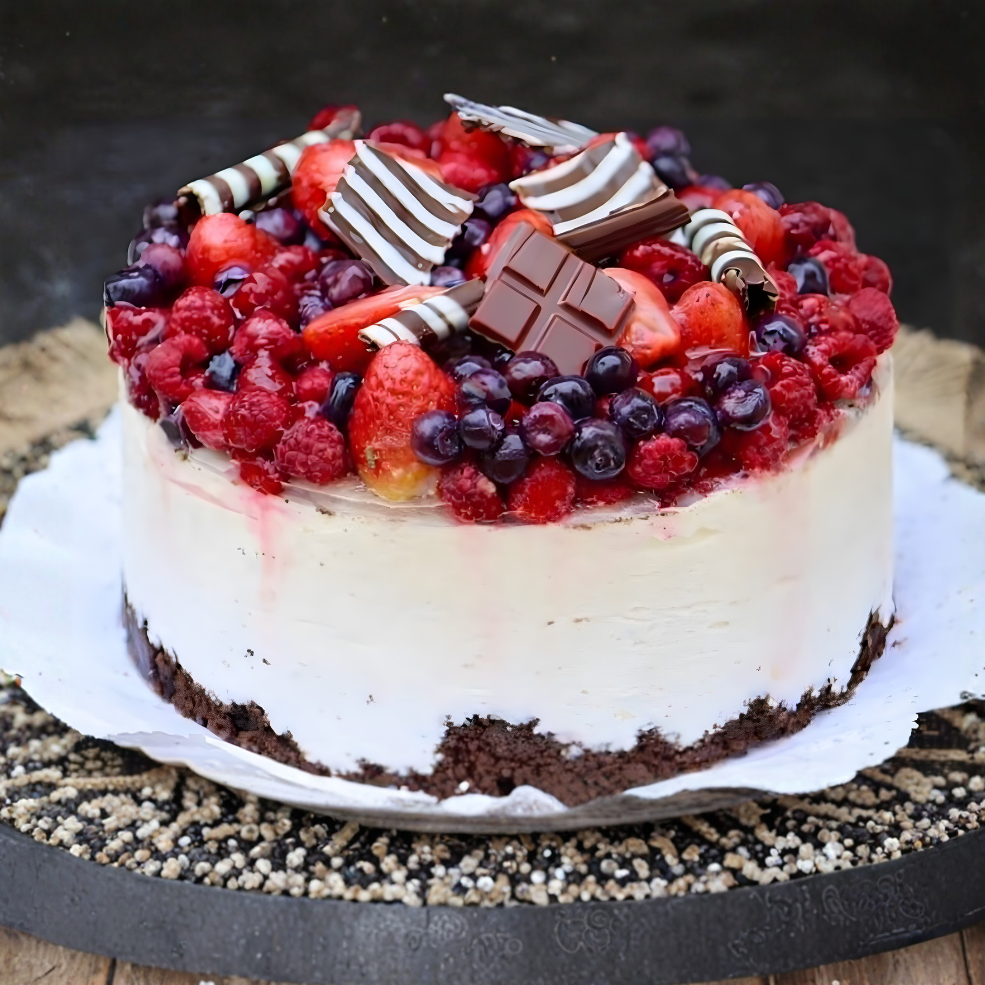 Cheesecake de Frutos Rojos y Chocolate