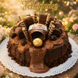 TORTA FERRERO NUTELLA PREMIUM CHOCOLATE NEGRO